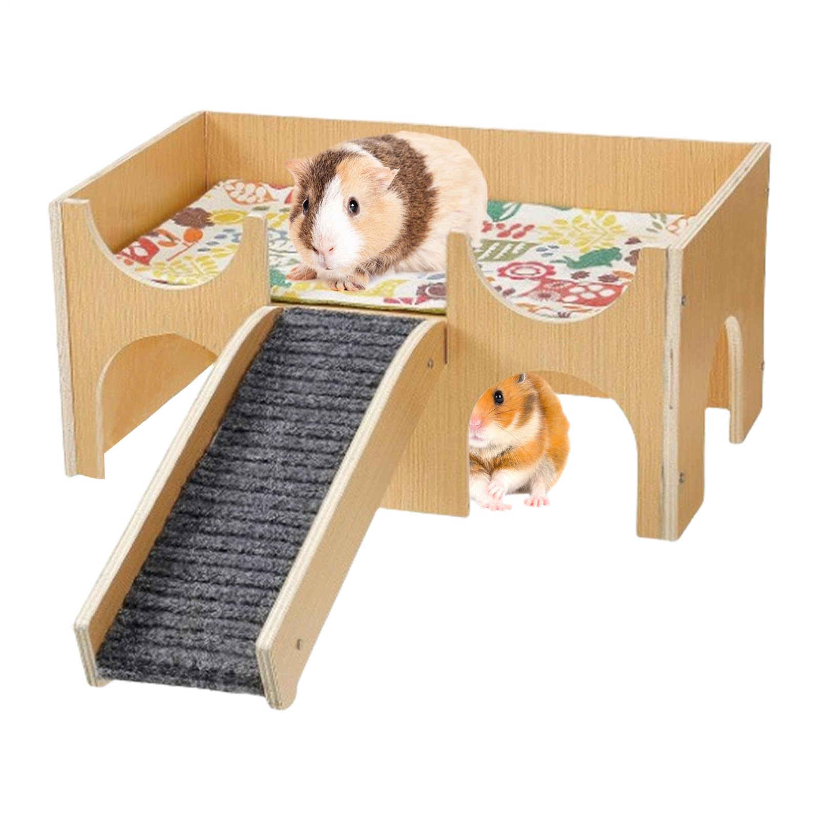 木製階段付きハウス 木製ハムスター隠れ家 木製階段付きハウス 木製ハムスター隠れ家 木製のモルモット隠れ家